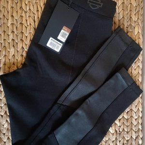 Harley Davidson Moto Leggings with lambskin leather trim.  Size M (8-10)  NWT